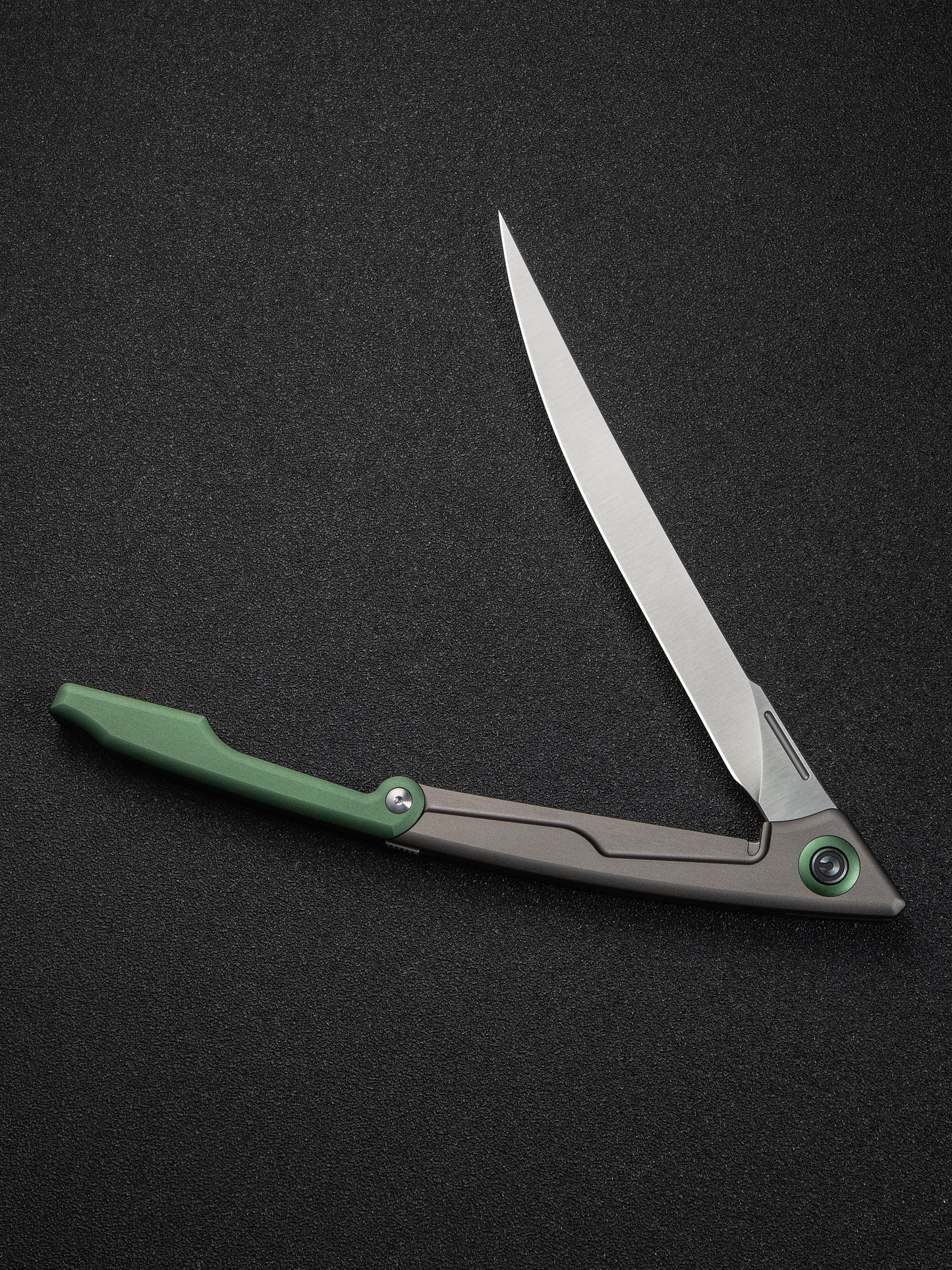 Civivi Shawka 5.81" Sandvik 14C28N Green Aluminium Folding Fillet Knife with Sheath C22029B-3