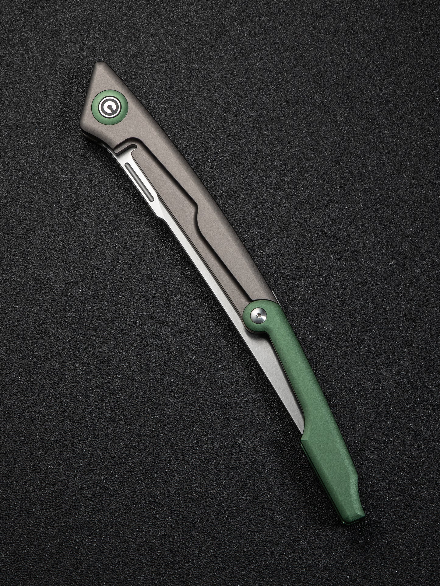 Civivi Shawka 5.81" Sandvik 14C28N Green Aluminium Folding Fillet Knife with Sheath C22029B-3