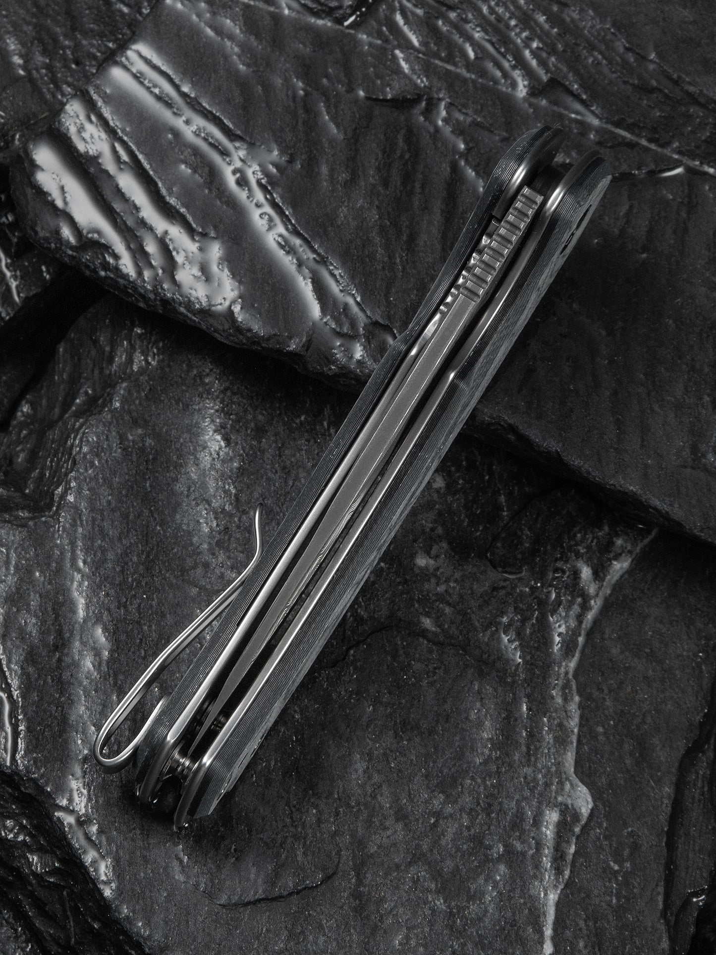 Civivi Voidflare 2.92" Damascus G10 Aluminum Foil Folding Knife C24040-DS1