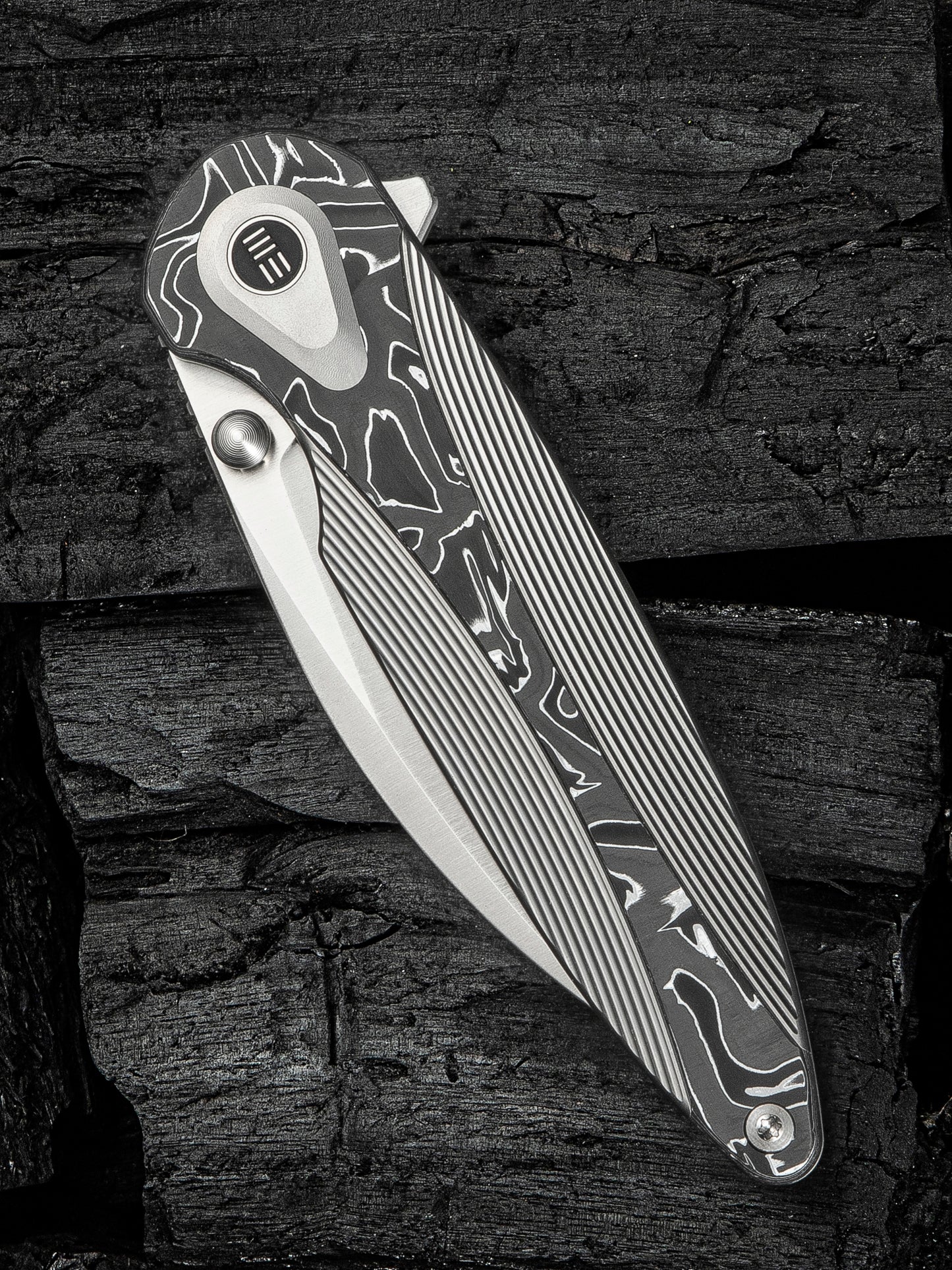 WE Zenthra 3.3" M390 Aluminium Foil Carbon Fiber Titanium Folding Knife WE24021C-4