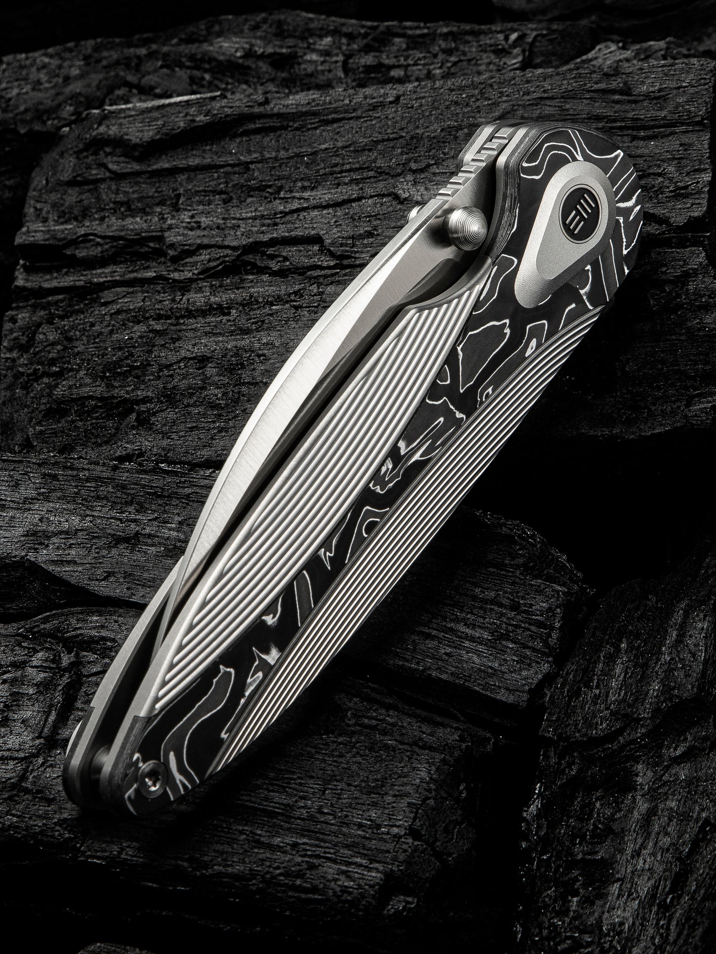 WE Zenthra 3.3" M390 Aluminium Foil Carbon Fiber Titanium Folding Knife WE24021C-4