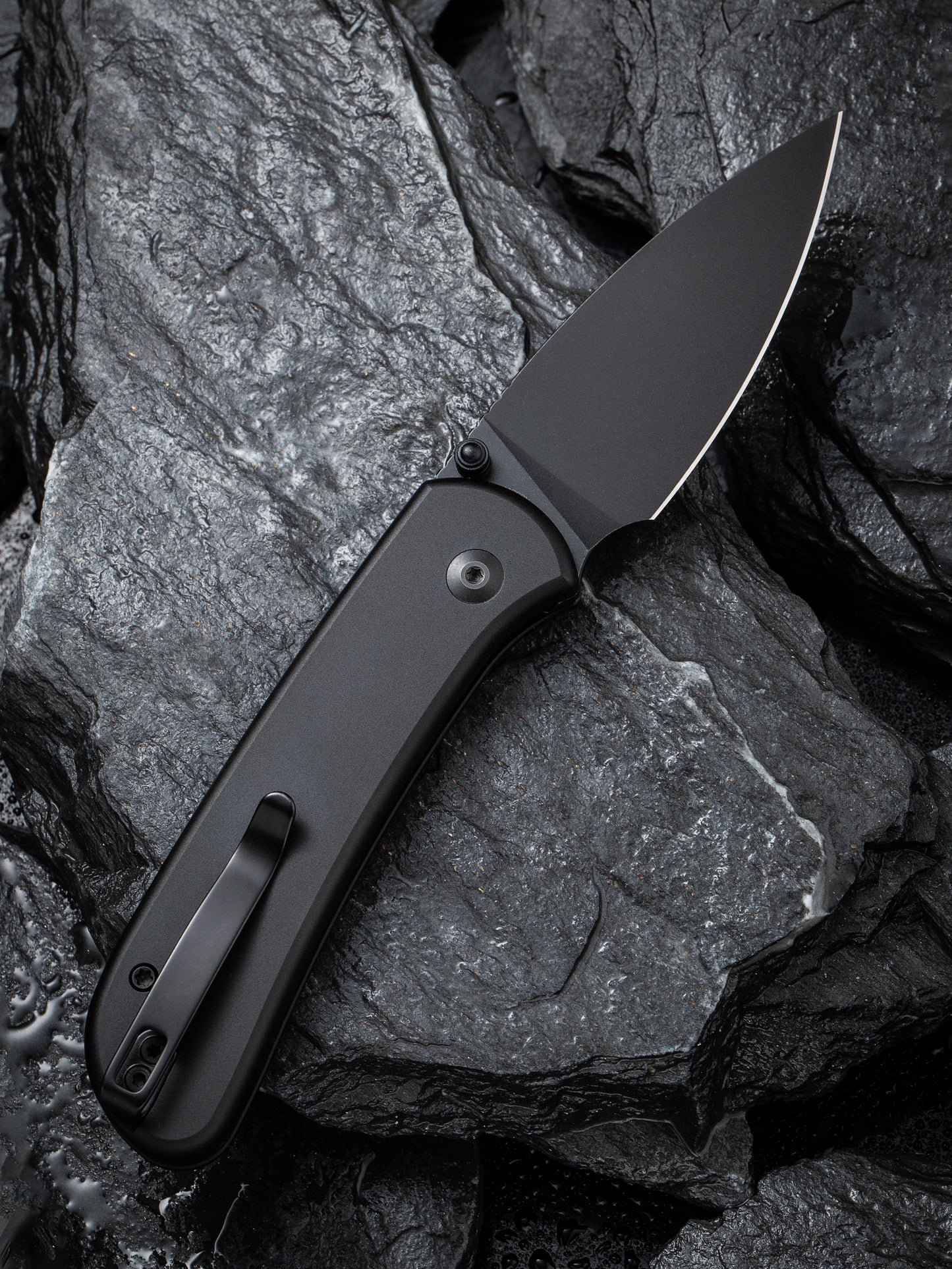Civivi Qubit 2.98" Sandvik 14C28N Black Aluminium Button Lock Folding Knife C22030E-1