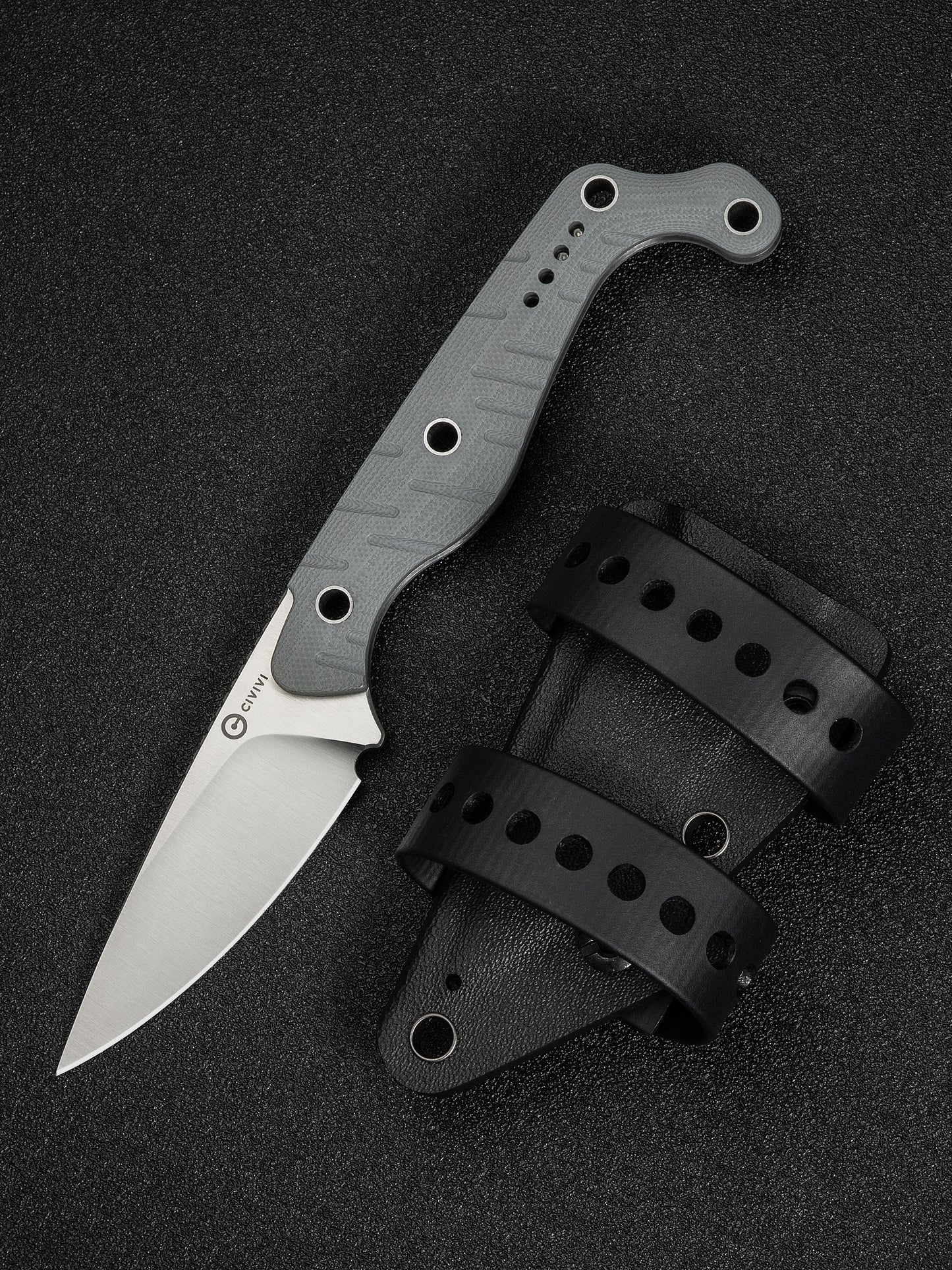 Civivi SOKN 2.82" Nitro-V Gray G10 Fixed Blade Knife by Kyle Lamb C22027-2