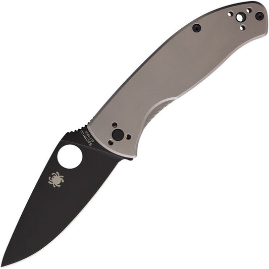 Spyderco Tenacious 3.35" 8Cr13MoV Black Titanium Folding Knife C122TIBKP