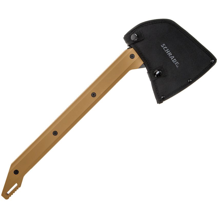 Schrade Frontier 19.5" Large Axe with Full-Tang Tan GFN Handle and Nylon Sheath