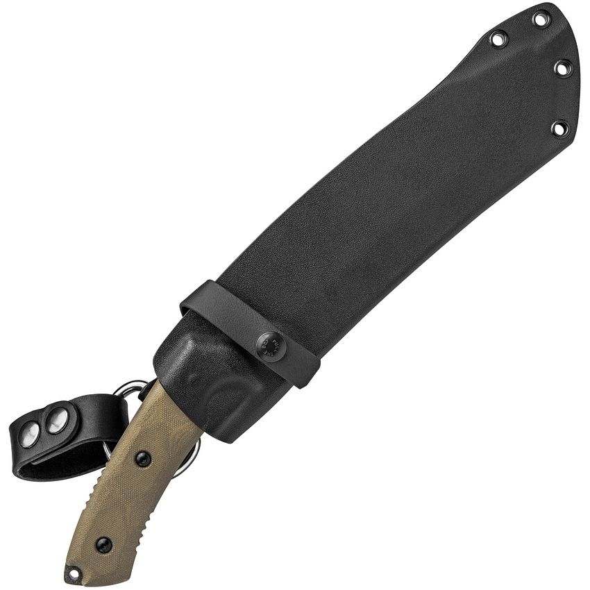 TOPS Tundra Trekker 9" Kukri Sawback Fixed Blade Knife with Dangler Sheath TDTK-01