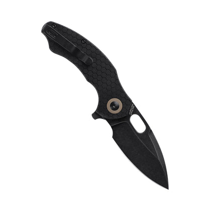 Kizer Mini Roach 2.99" 154CM Black Stonewashed G10 Folding Knife by Matt Degnan V3477C2