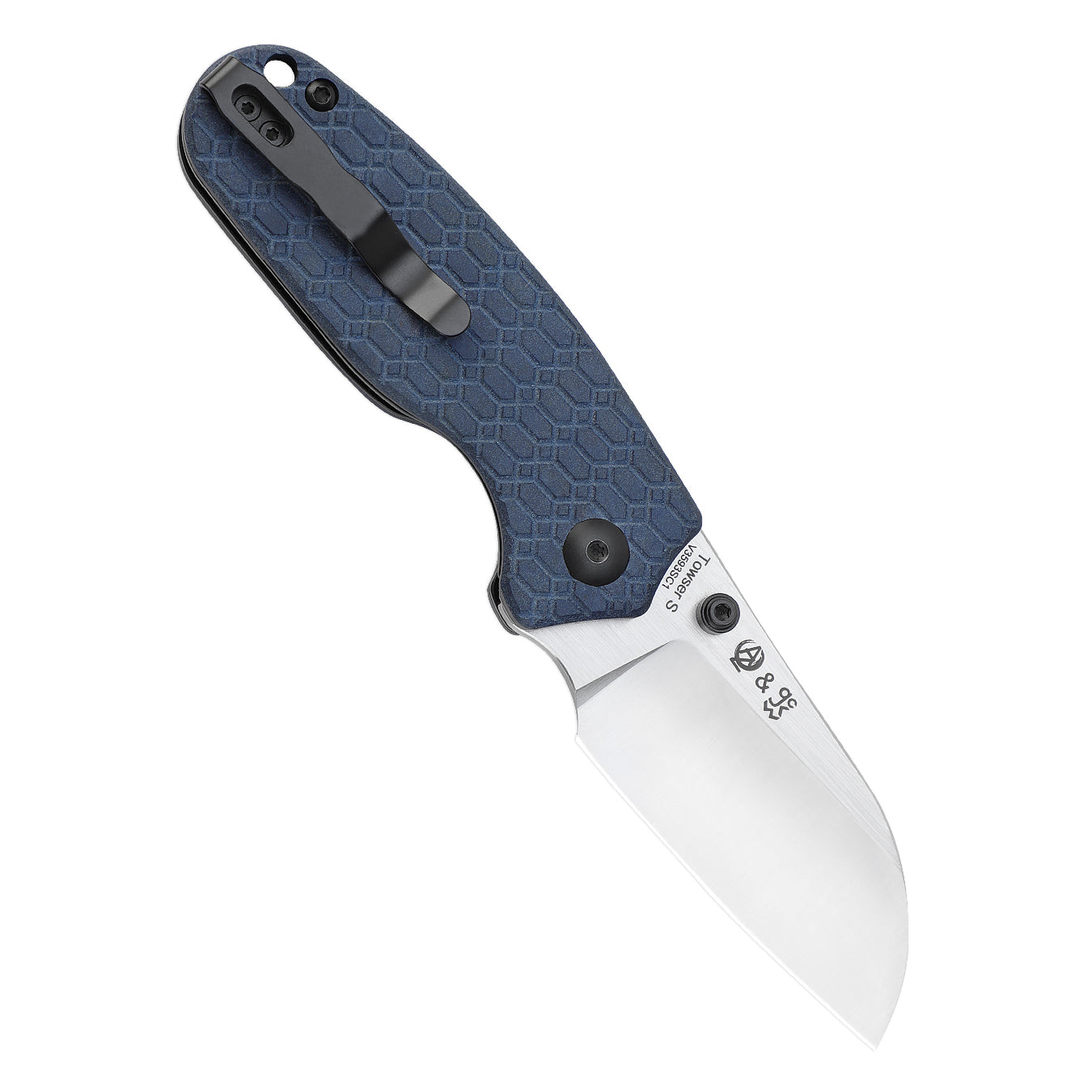 Kizer Towser S 2.85" 154CM Blue Richlite Folding Knife V3593SC1