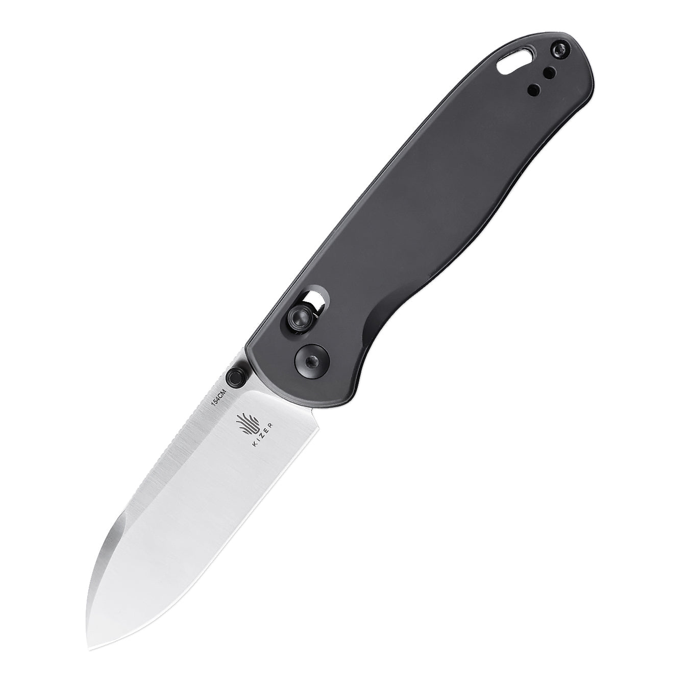 Kizer Drop Bear Clutch-Lock 2.97" 154CM Gunmetal Aluminum Folding Knife V3619C1