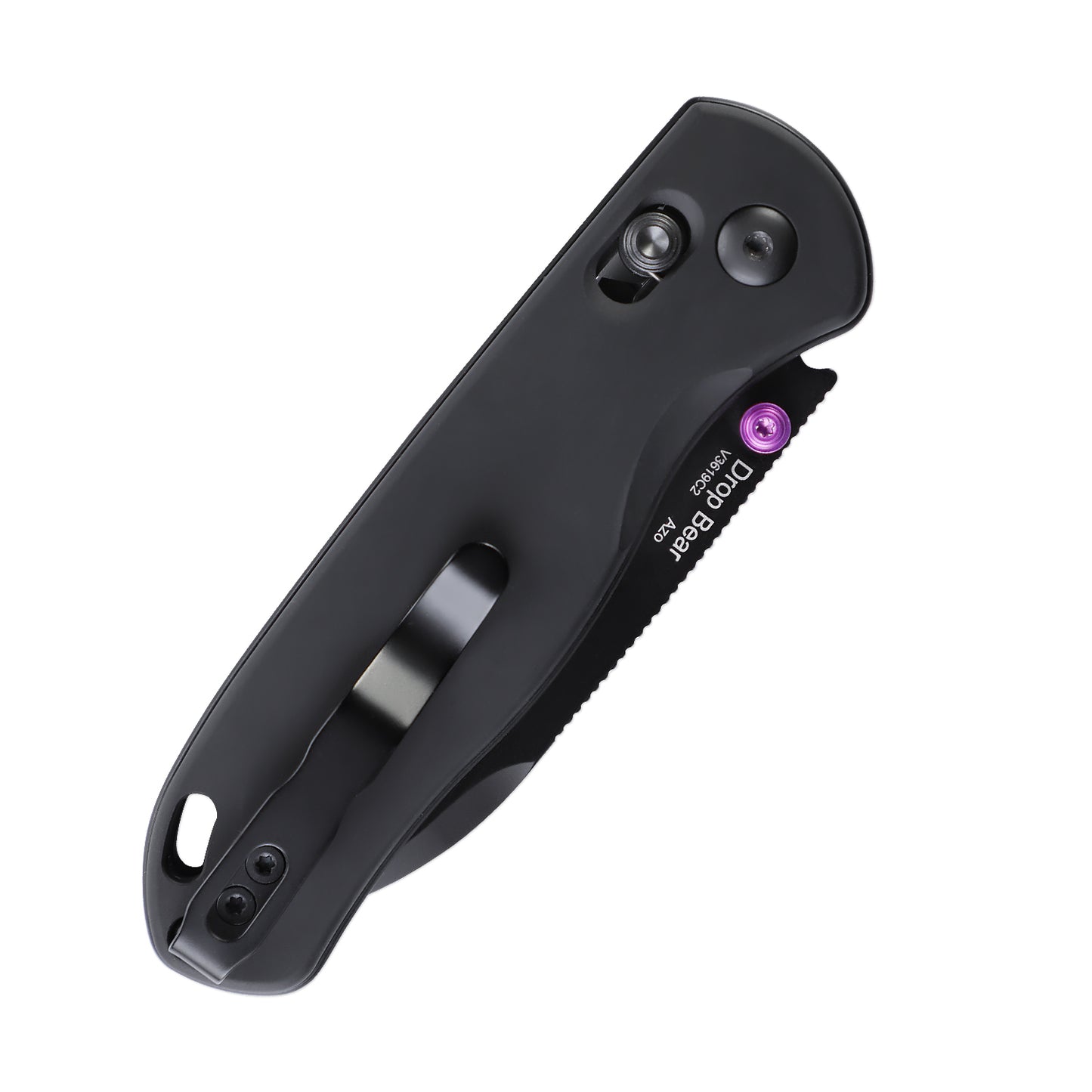 Kizer Drop Bear Clutch-Lock 2.97" 154CM Black Aluminum Folding Knife V3619C2
