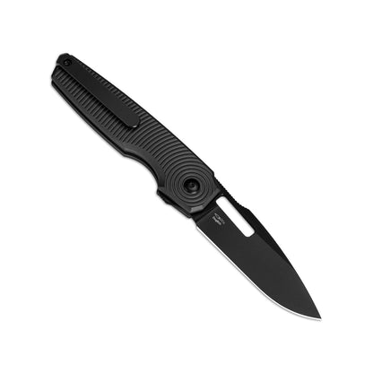 Kizer Dogfish 3.15" 154CM Black Button-Lock Aluminum Folding Knife by Caleb Waldman V3640C1