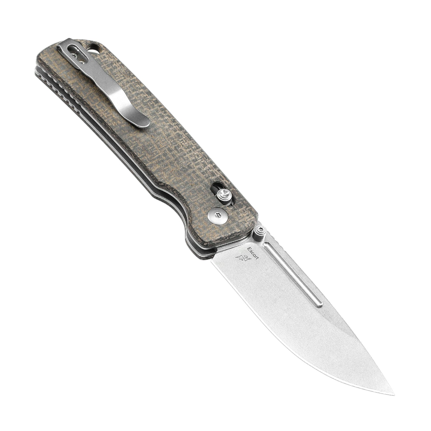 Kizer Escort Clutch-Lock 3.31" 154CM Green Micarta Folding Knife V4481C2
