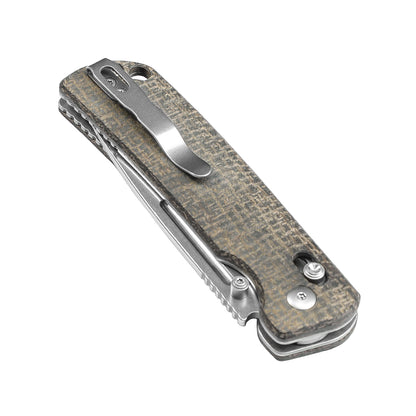 Kizer Escort Clutch-Lock 3.31" 154CM Green Micarta Folding Knife V4481C2