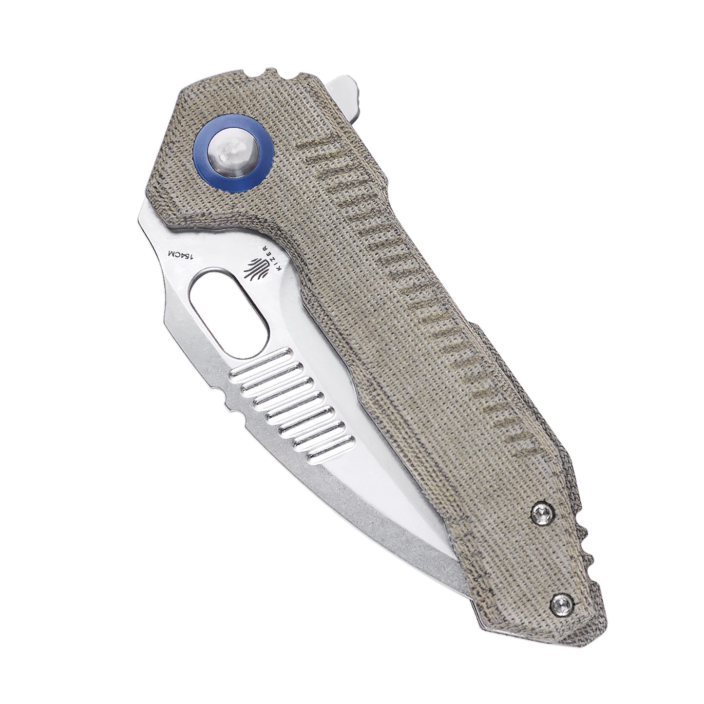 Kizer Mini Paragon 3.43" 154CM Green Micarta Folding Knife V4600C1