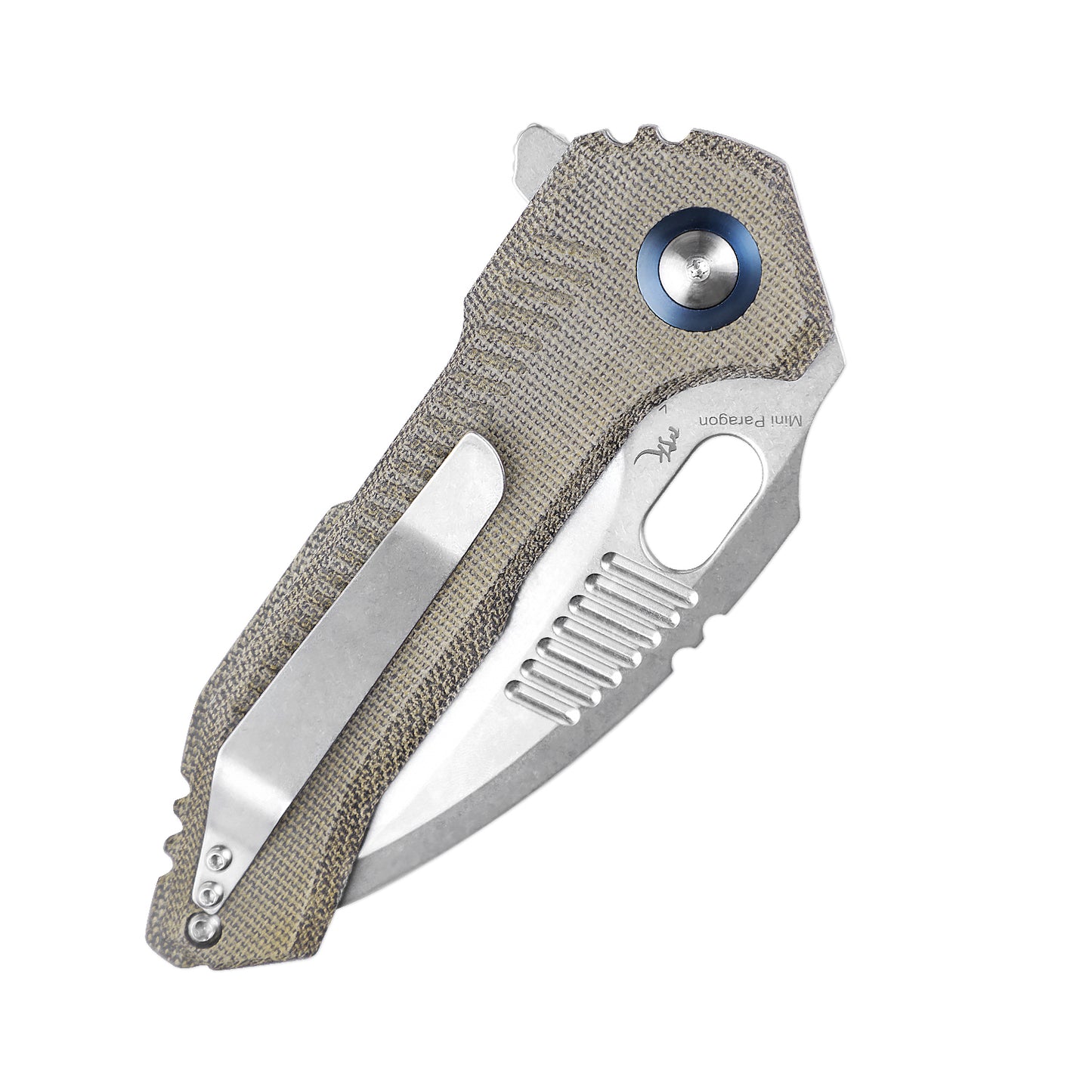 Kizer Mini Paragon 3.43" 154CM Green Micarta Folding Knife V4600C1