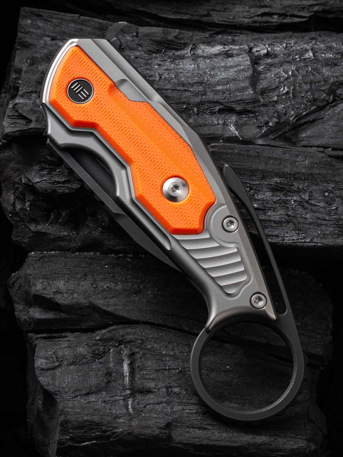 WE Yardbird 2.44" Black CPM 20CV Orange G10 Titanium Folding Knife by Maciej Torbe WE22021-1