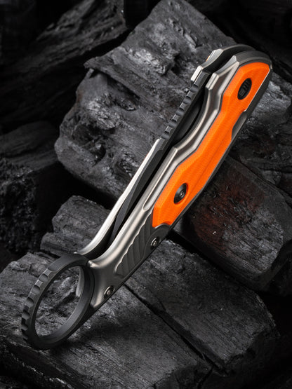 WE Yardbird 2.44" Black CPM 20CV Orange G10 Titanium Folding Knife by Maciej Torbe WE22021-1