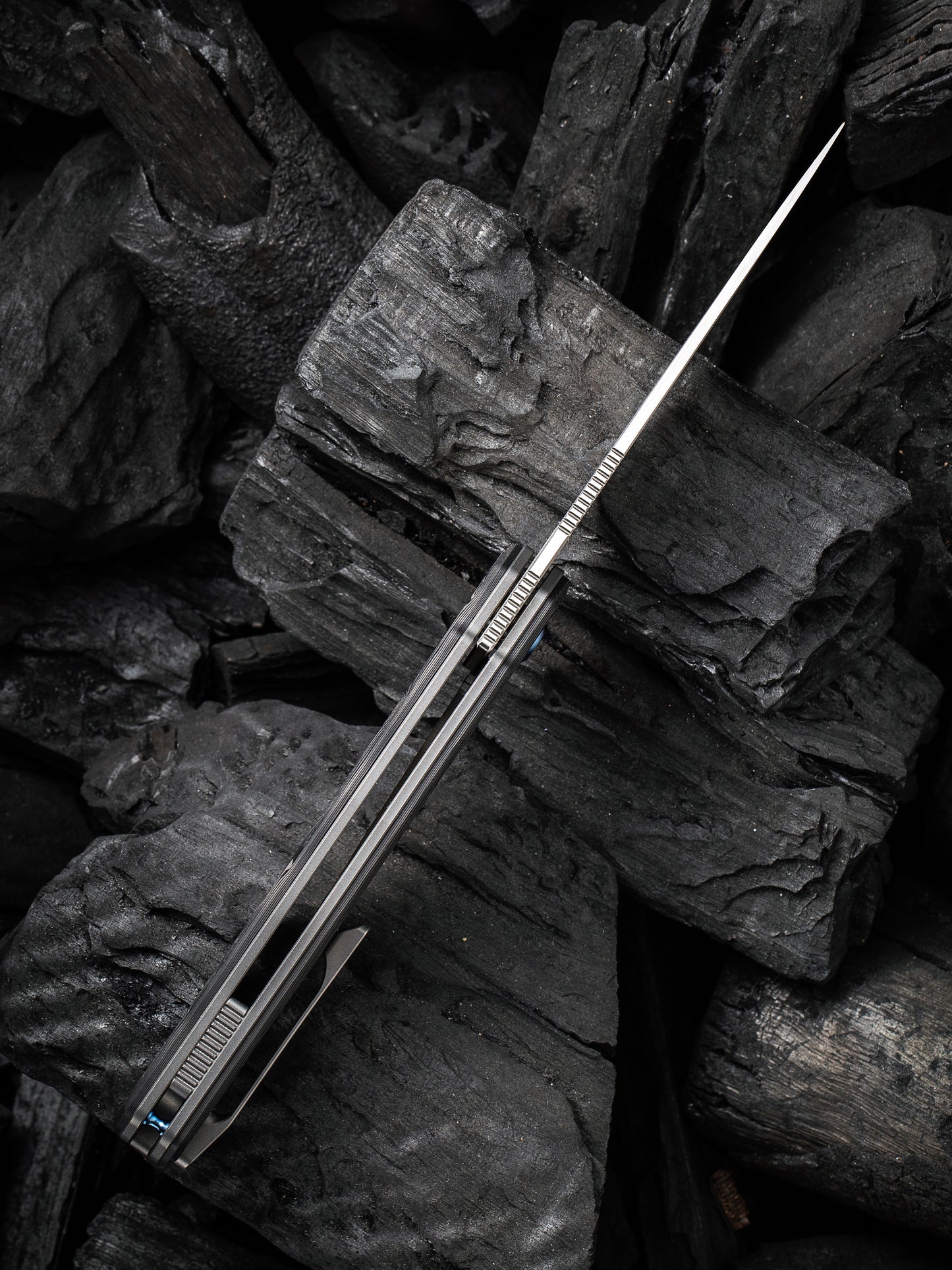 WE Navo 3.25" CPM 20CV Rose Carbon Fiber Titanium Folding Knife by Ostap Hel WE22026-2