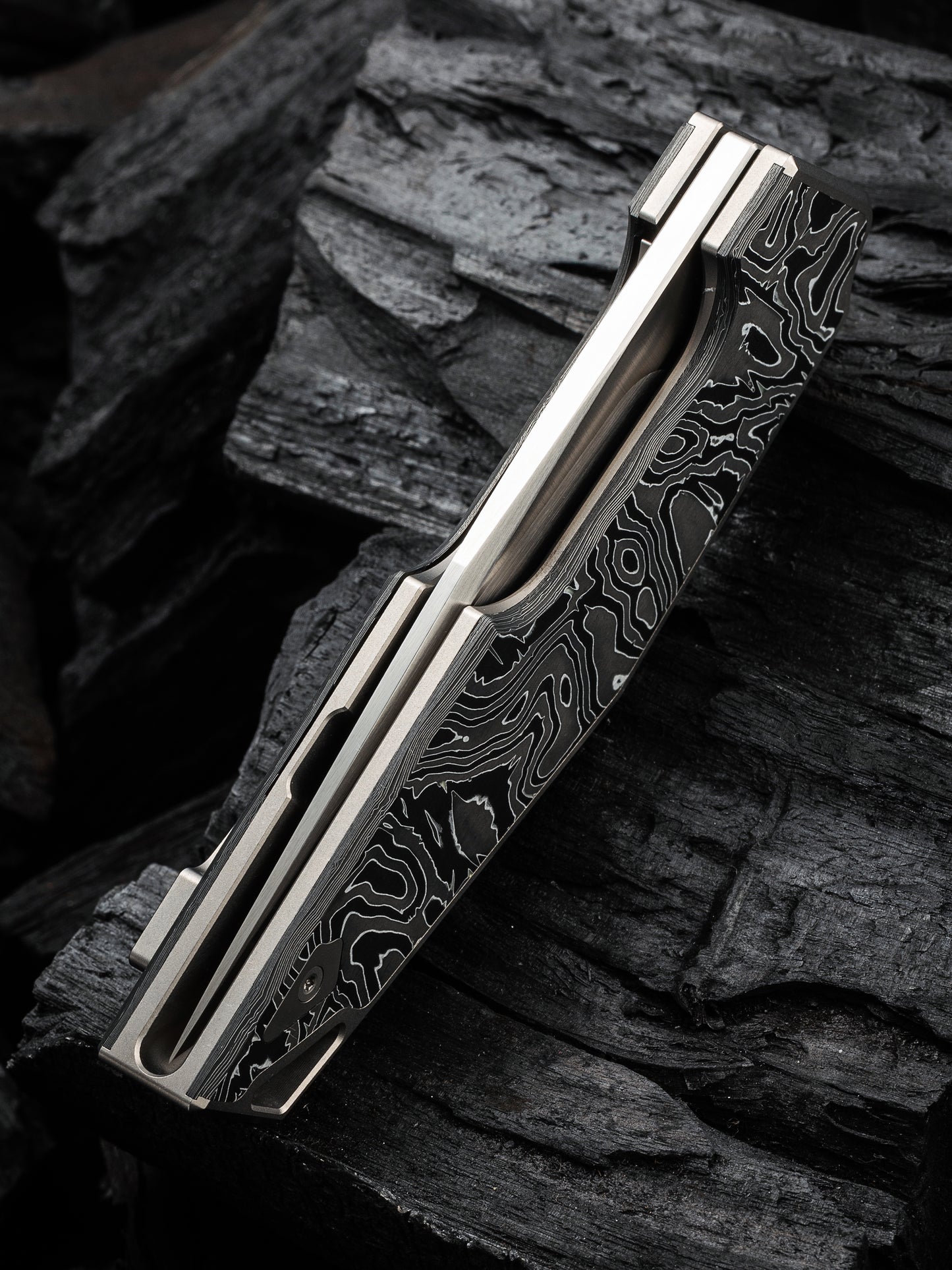 WE OAO 3.4" CPM 20CV Aluminum Foil Carbon Fiber Titanium Folding Knife by Tashi Bharucha WE23001-1