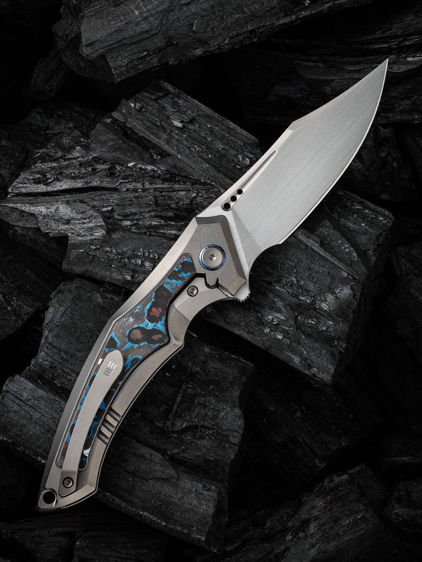 WE Orpheus Limited Edition 3.48" CPM 20CV Nebula Fat Carbon Fiber Titanium Folding Knife WE23009-4