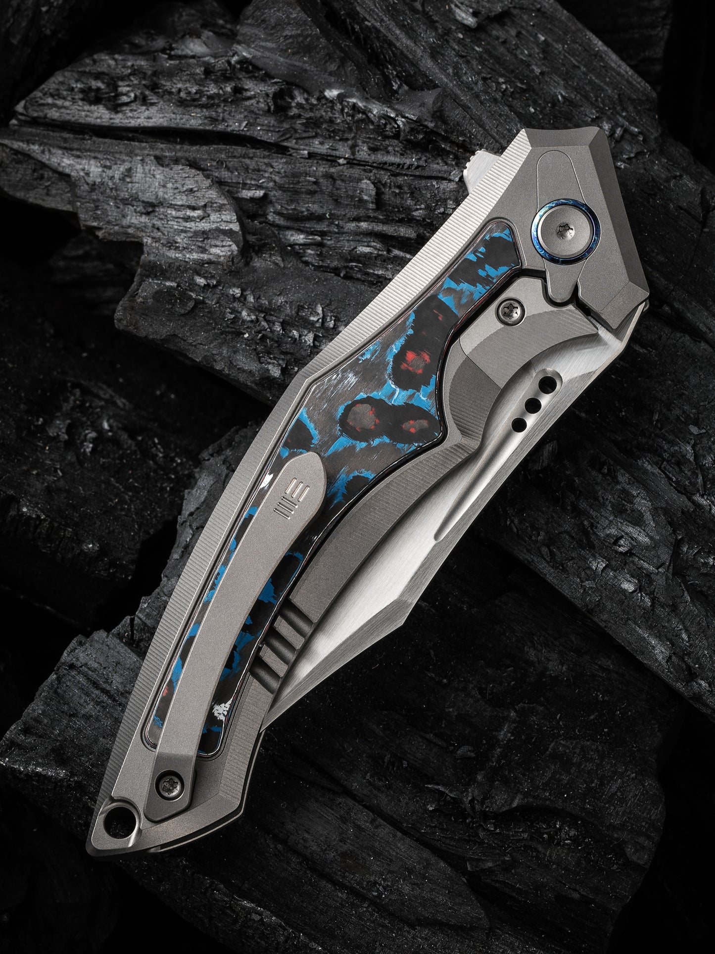 WE Orpheus Limited Edition 3.48" CPM 20CV Nebula Fat Carbon Fiber Titanium Folding Knife WE23009-4