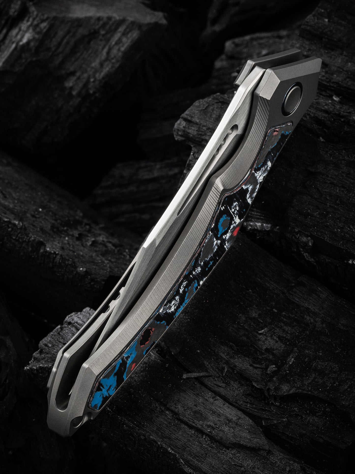WE Orpheus Limited Edition 3.48" CPM 20CV Nebula Fat Carbon Fiber Titanium Folding Knife WE23009-4