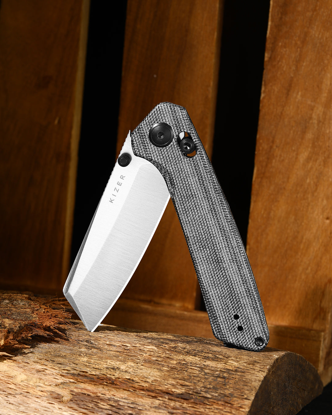 Kizer Madrac Clutch-Lock 3.06" Nitro-V Norplex UltreX Micarta Folding Knife V3693A3