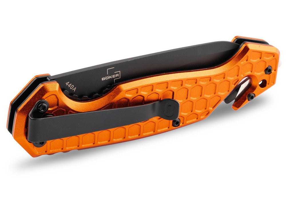 Boker Plus Donges Basic Rescue 3.35" Orange Aluminium Rescue Folding Knife