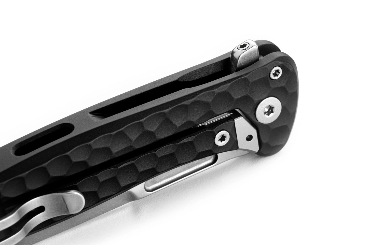 LionSteel Emmet 2.83" Magnacut Black Aluminium Integral Folding Knife EM01A BS