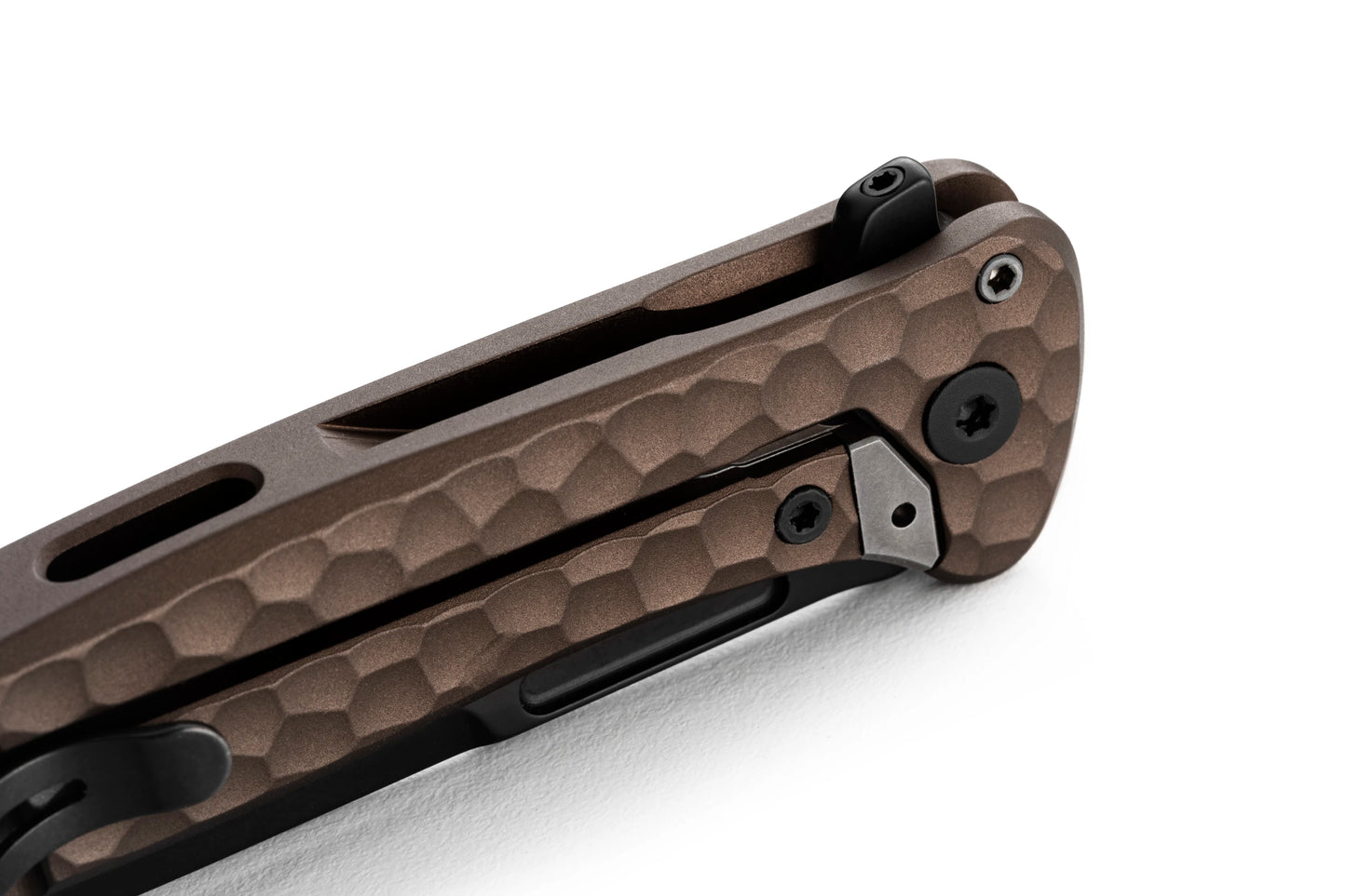 LionSteel Emmet 2.83" Magnacut Old Black / Earth Aluminium Integral Folding Knife EM01A EB