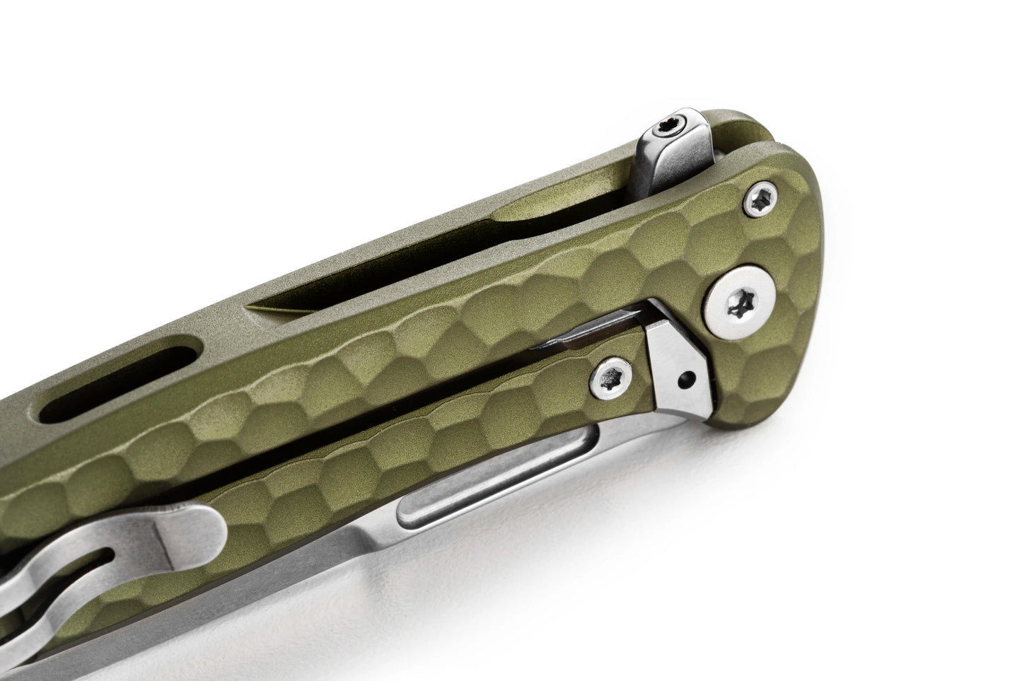LionSteel Emmet 2.83" Magnacut Green Aluminium Integral Folding Knife EM01A GS