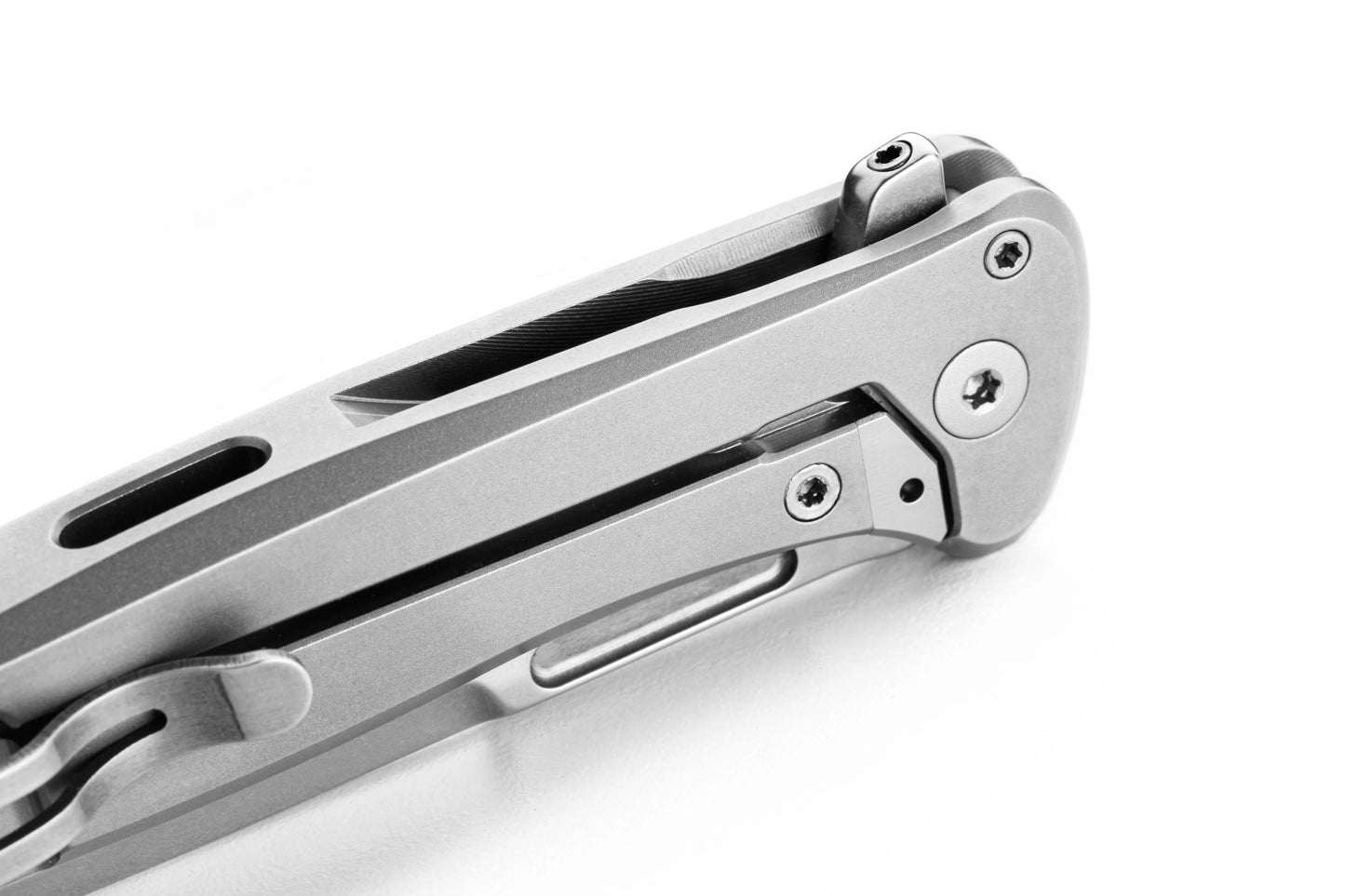 LionSteel Emmet 2.83" Magnacut Titanium Carbon Fiber Integral Folding Knife EM01 GY