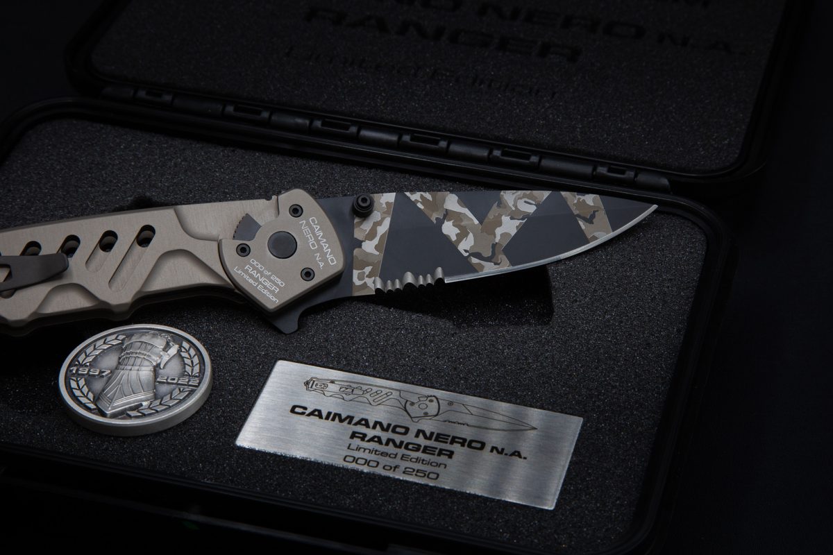 Extrema Ratio Caimano Nero N.A. Ranger XXV Anniversarium Limited Edition 3.66" N690 Folding Knife