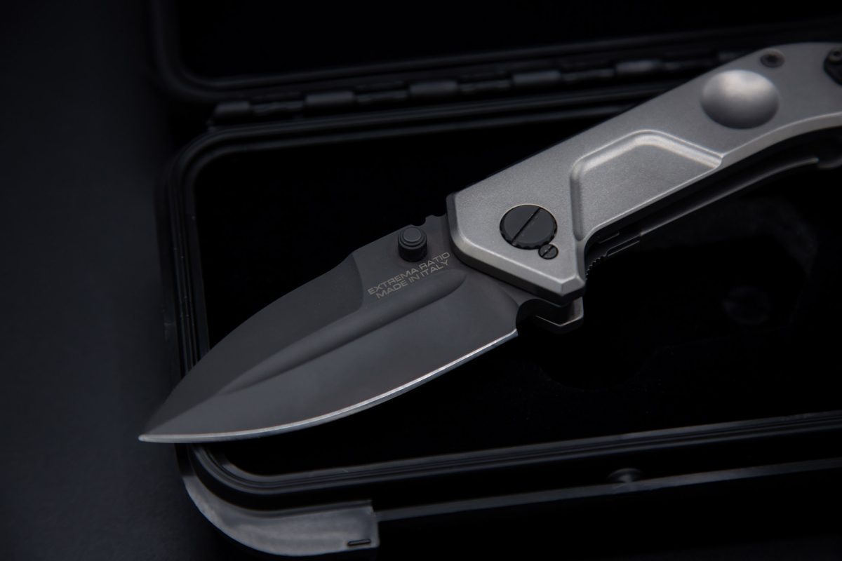 Extrema Ratio Frame Rock 3" N690 Black DLC Titanium Folding Knife