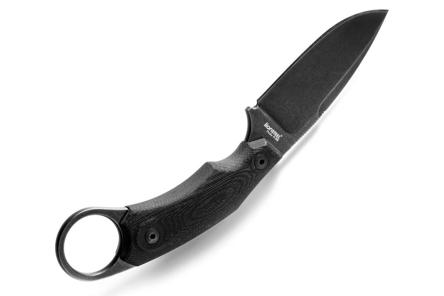 LionSteel H2 2.95" M390 Black PVD G10 Fixed Blade Knife Kydex Sheath