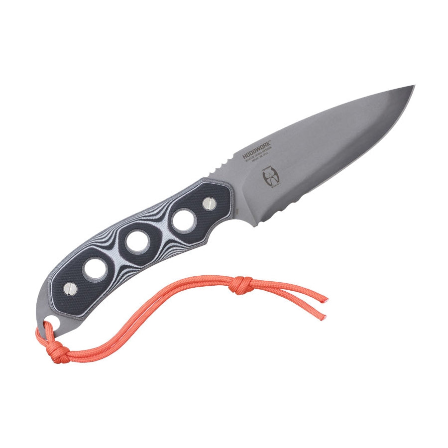 CRKT HoodWork 6.13" Ceramic Coated 1095 G-10 Fixed Blade Knife Knife - Made in USA - 3500