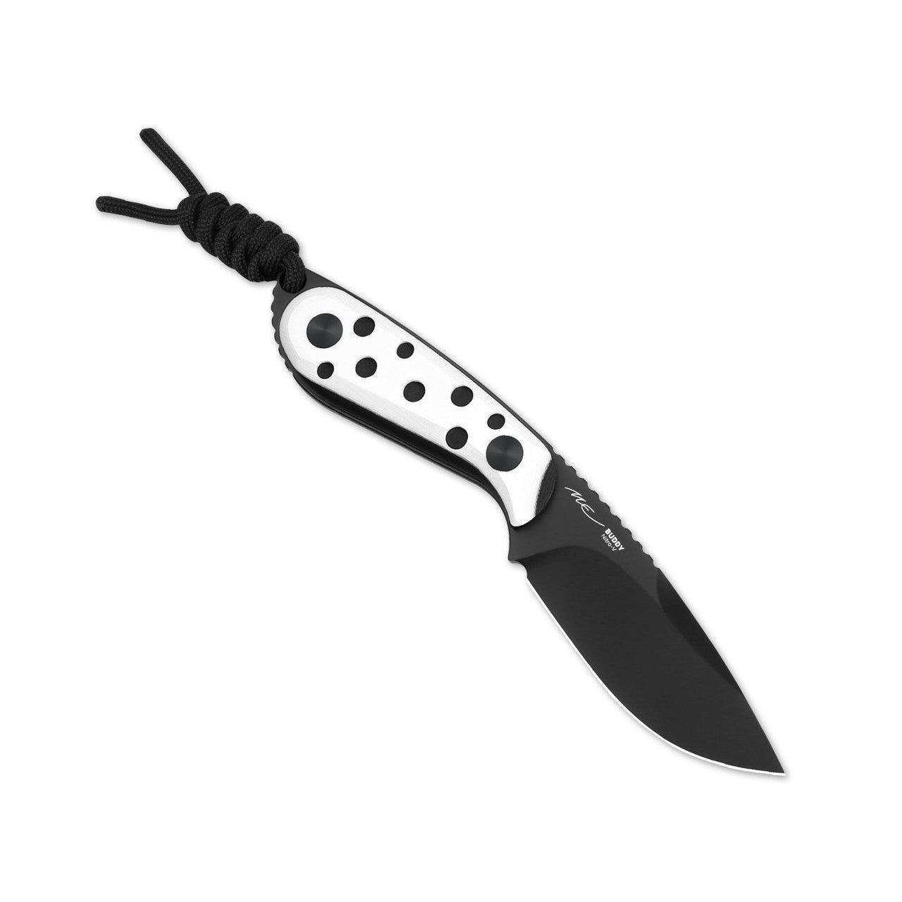 Kizer Buddy 3" Nitro-V Black & White G10 Fixed Blade Knife 1081A3