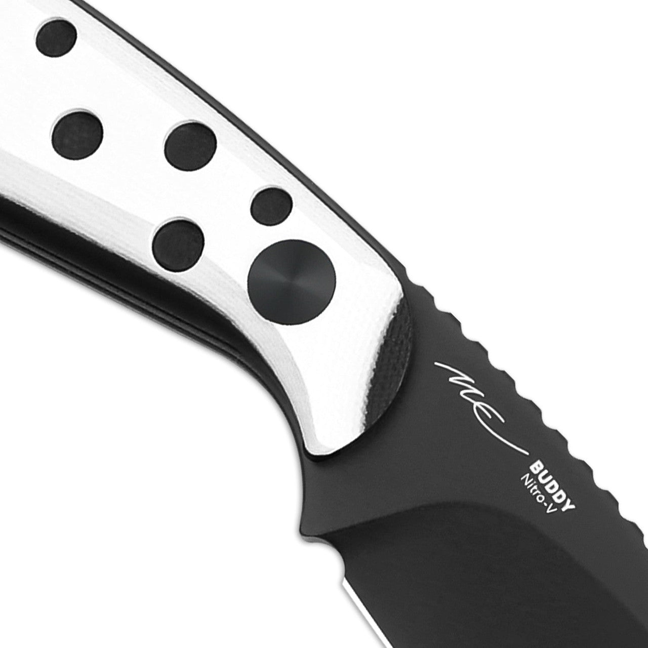 Kizer Buddy 3" Nitro-V Black & White G10 Fixed Blade Knife 1081A3