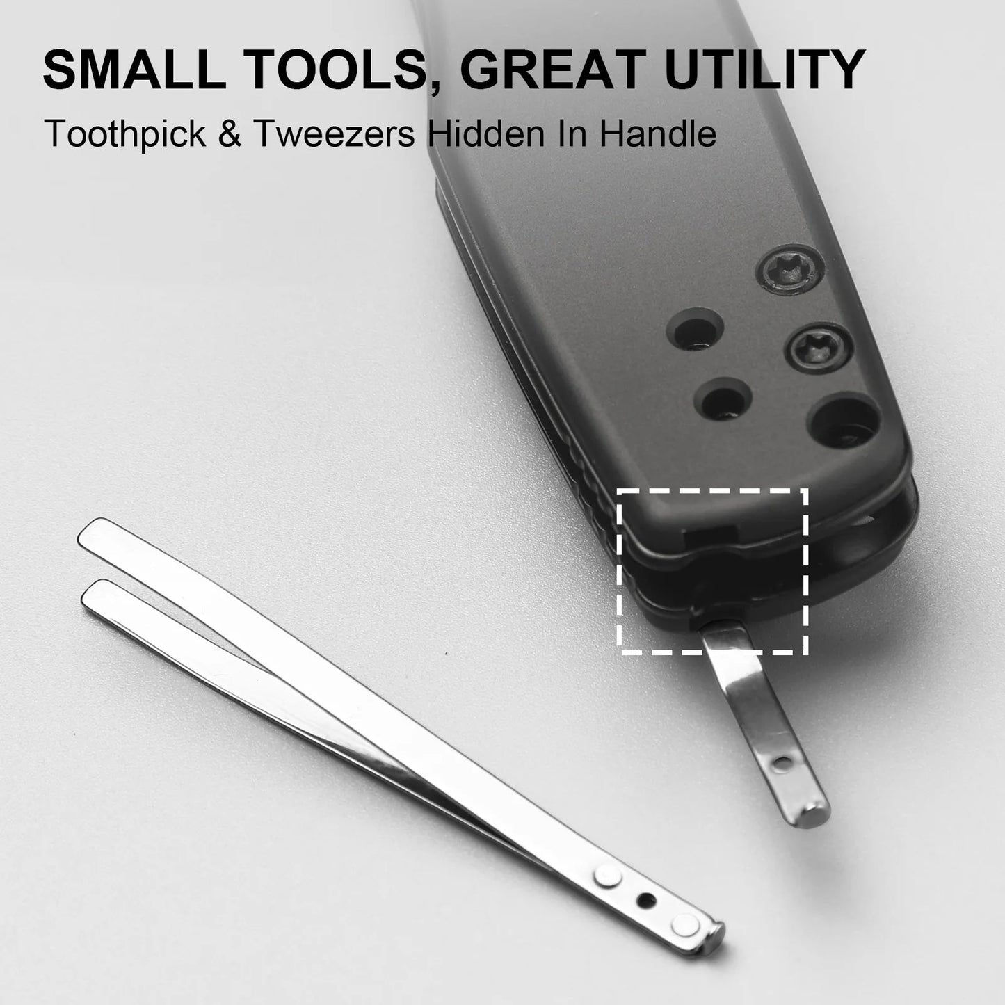 Kizer Aegis 2.8" AEB-L Gray Aluminium Clutch-Lock Folding Knife V3774A4