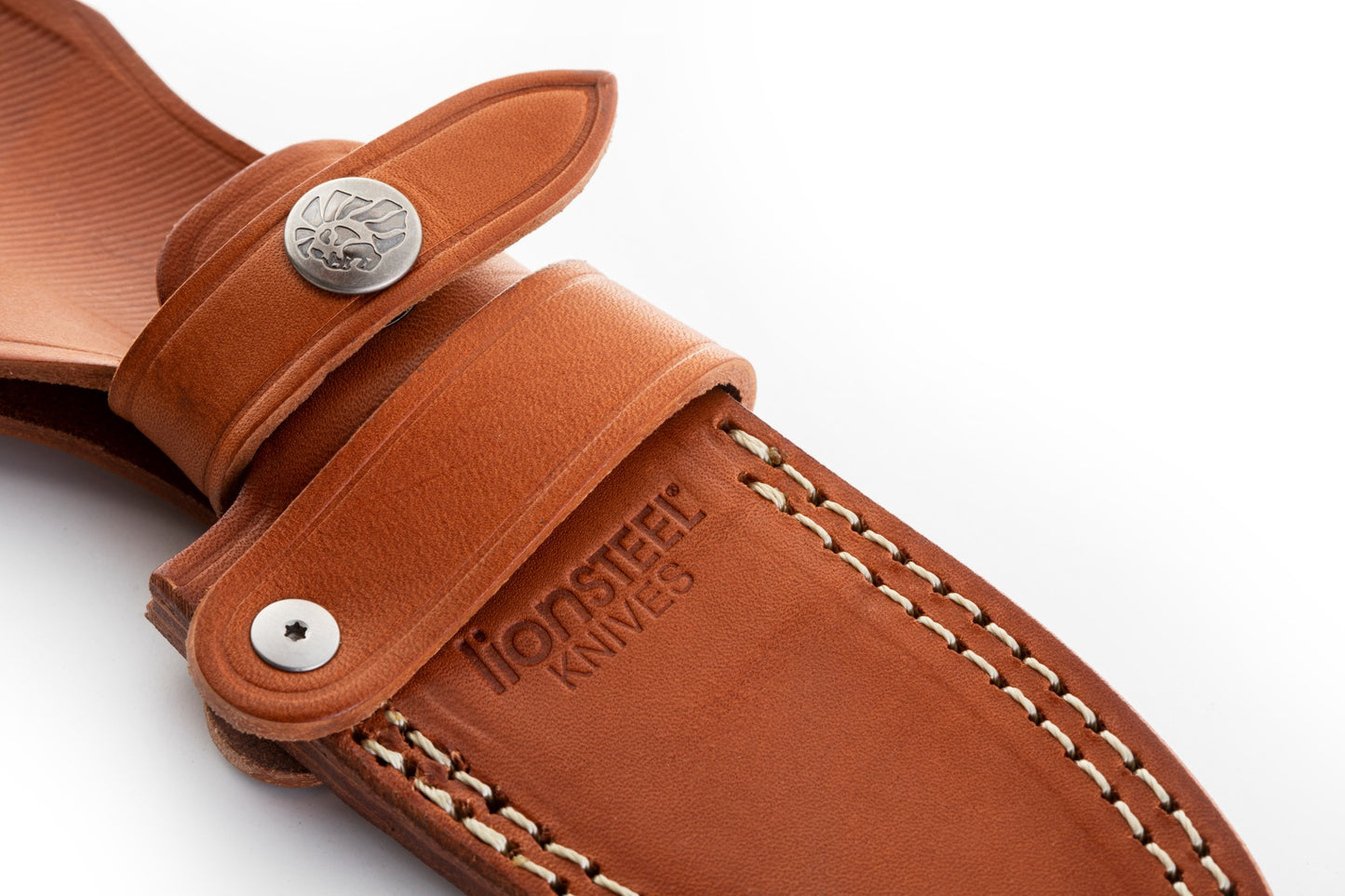 LionSteel M2M 3.54" M390 Santos Wood Fixed Blade Knife with Leather Sheath