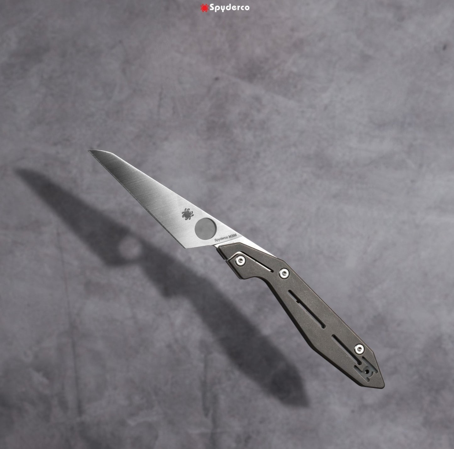 Spyderco Nand 3.19" M398 Ball Joint SLIPIT Titanium Folding Knife by Paul Alexander C270TIP