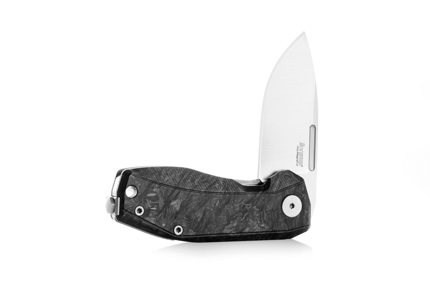 LionSteel Nano 2.56" Magnacut Carbon Fiber Titanium Folding Knife NA01 CF