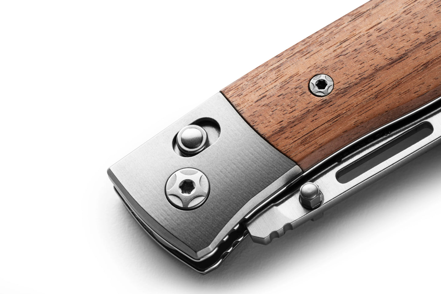 LionSteel NiNi 2.68" M390 Santos Wood Titanium Folding Knife NN2 ST