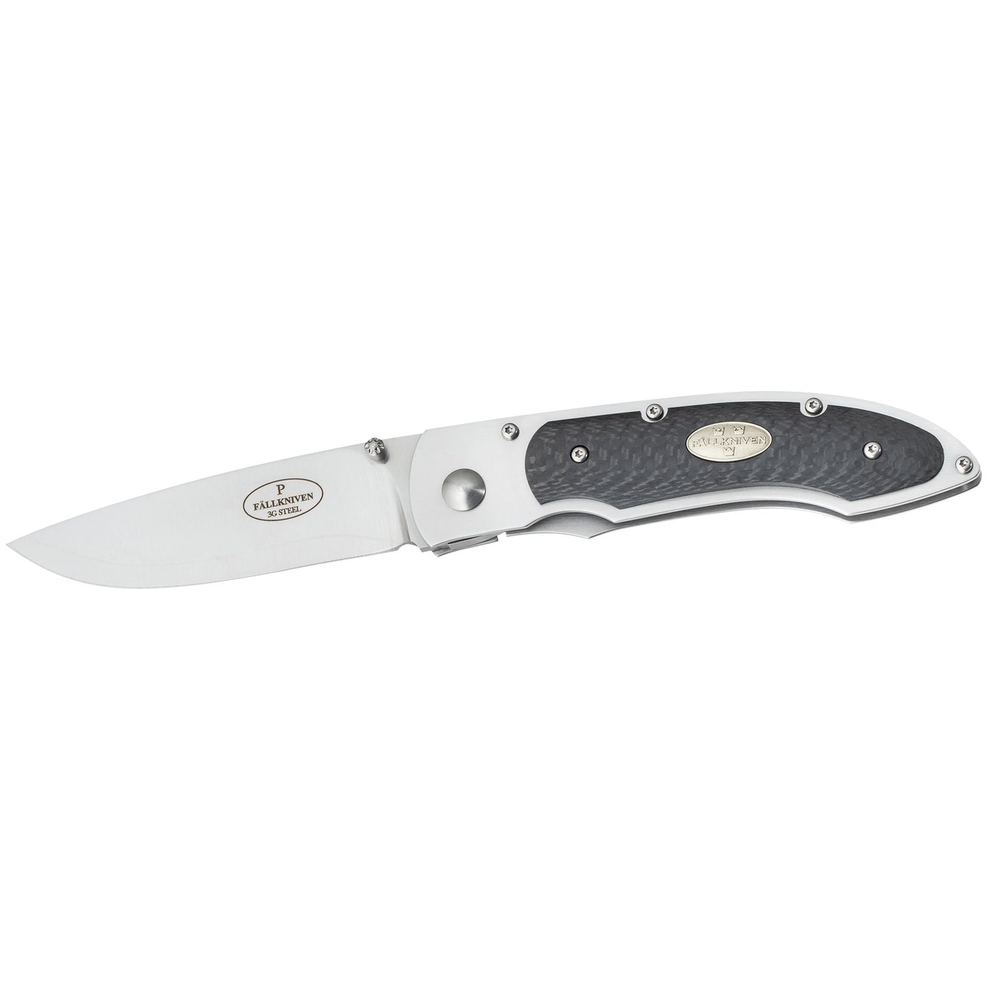 Fallkniven P3Gcfc 3.03" 3G Carbon Fiber Folding Knife with Pouch