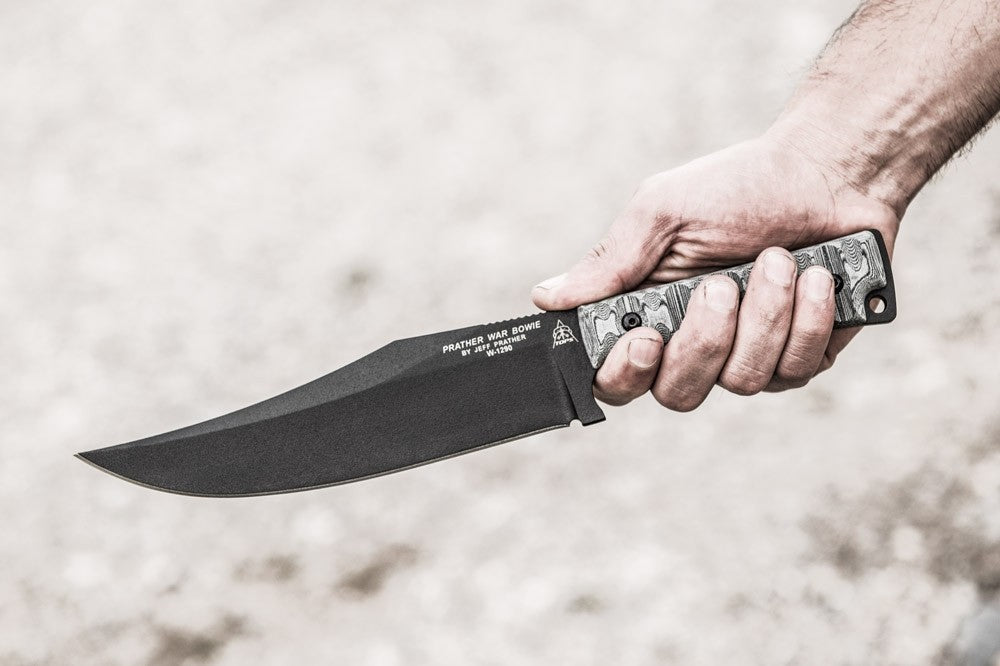 TOPS Knives Prather War Bowie 7.25" Fixed Blade Knife PWB-01
