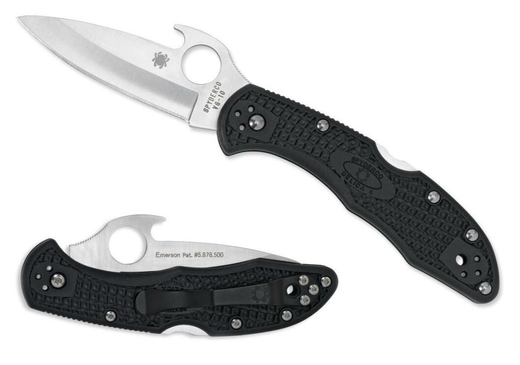 Spyderco Delica 4 Emerson Wave 2.9" VG-10 Grey FRN Folding Knife C11PGYW