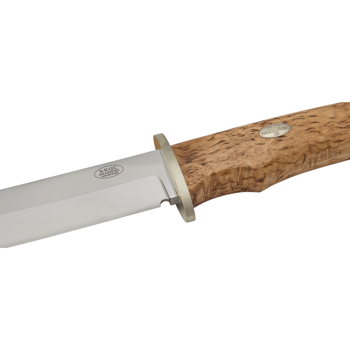 Fallkniven SK6L 'Krut' 6.2" Lam.CoS Knife Curly Birch Handle with Leather Sheath