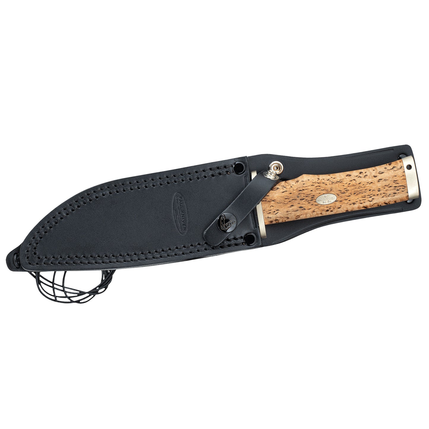 Fallkniven SK6L 'Krut' 6.2" Lam.CoS Knife Curly Birch Handle with Leather Sheath