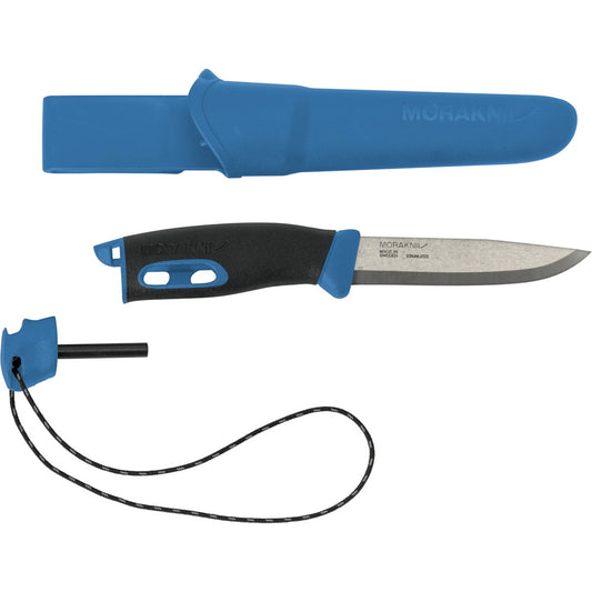 Morakniv Companion Spark 4.1" Sandvik Fixed Blade Knife with Fire Starter - Blue 13572