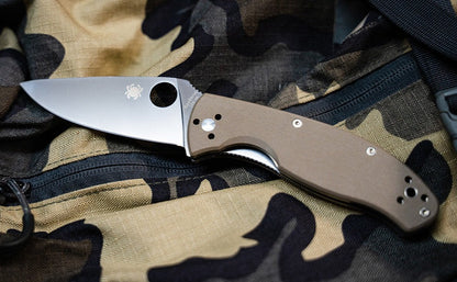 Spyderco Tenacious 3.35" CPM M4 Brown G-10 Folding Knife C122GBNM4P
